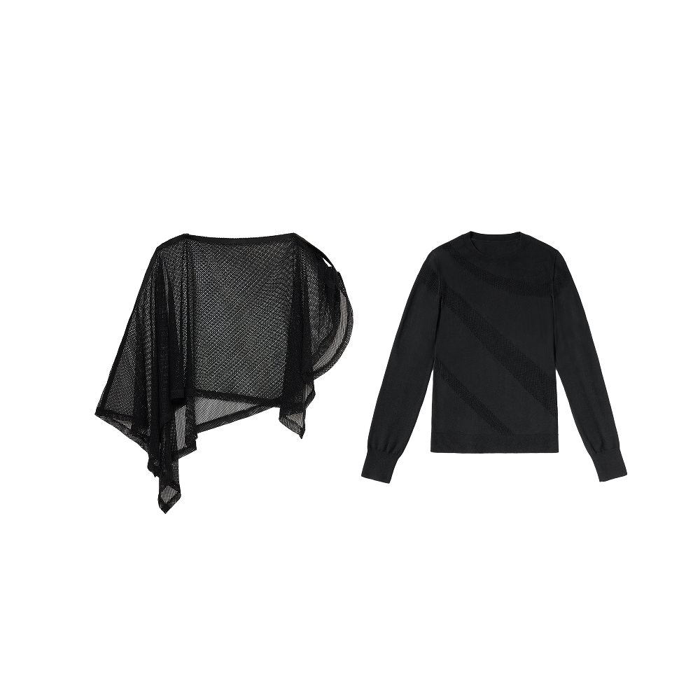 Asymmetrical Large Mesh Shawl