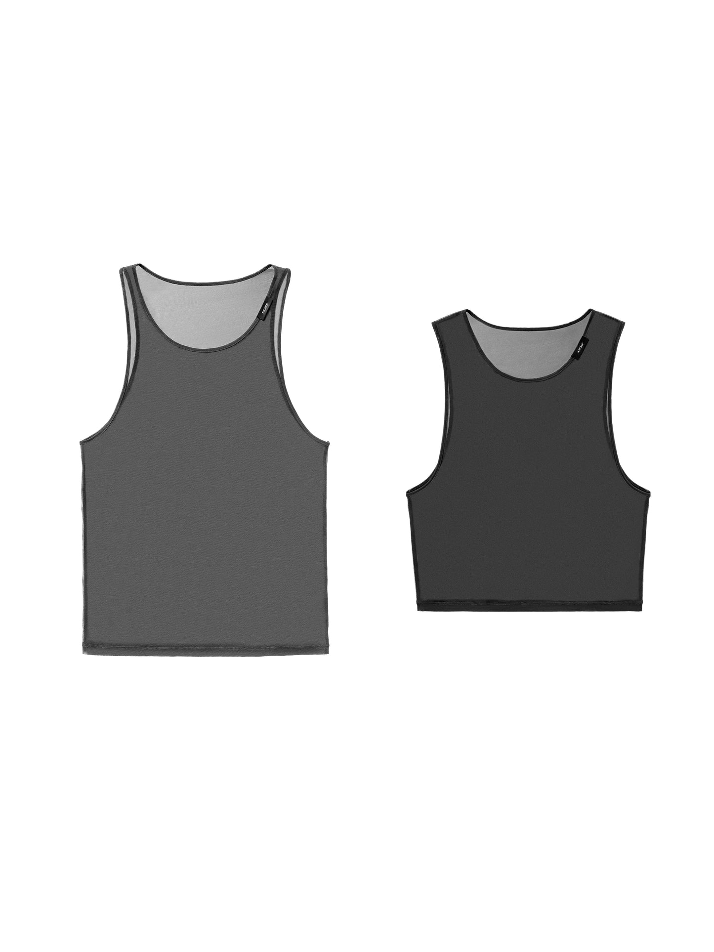 Brown & Black Mesh Vest