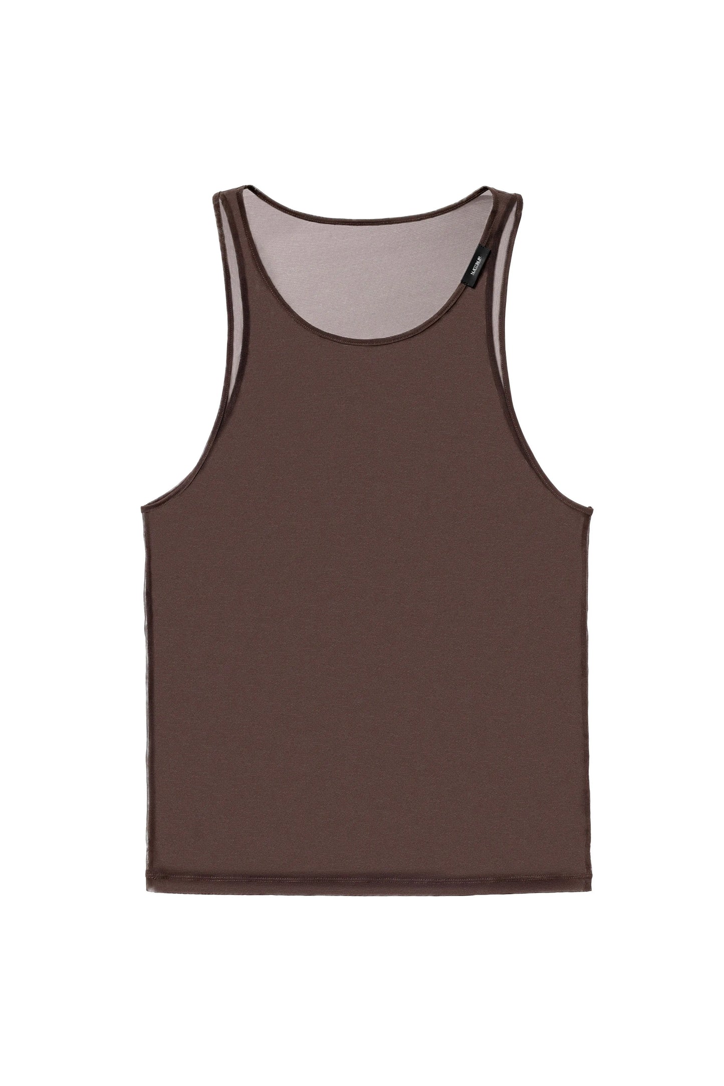 Brown Long Mesh Vest