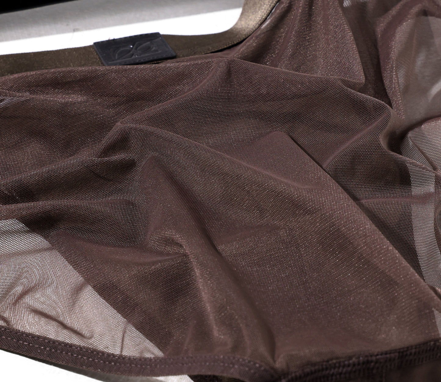 Brown Black Mesh Brief Gift Bag