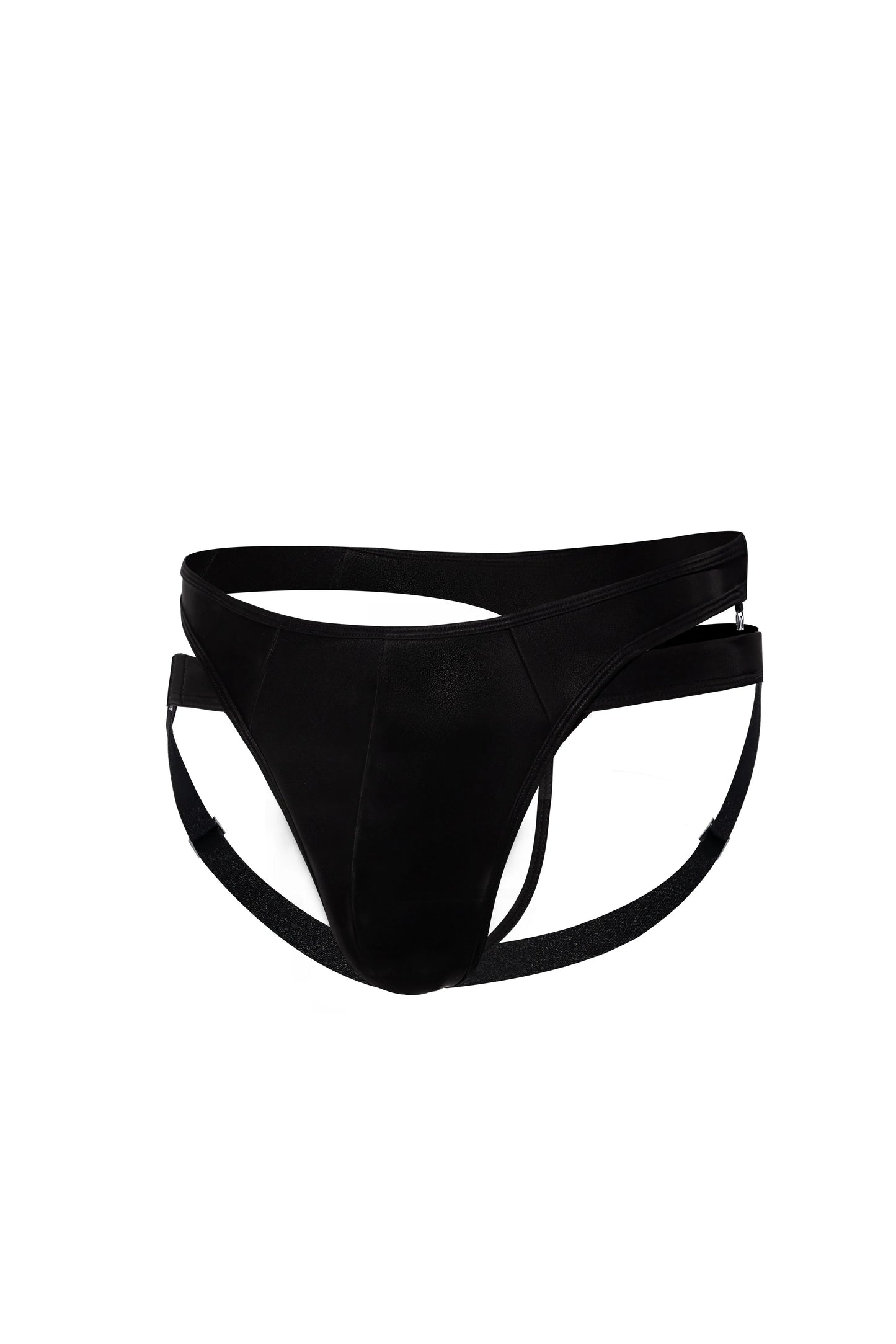 Faux Leather Thong & 9-Hook Jockstrap