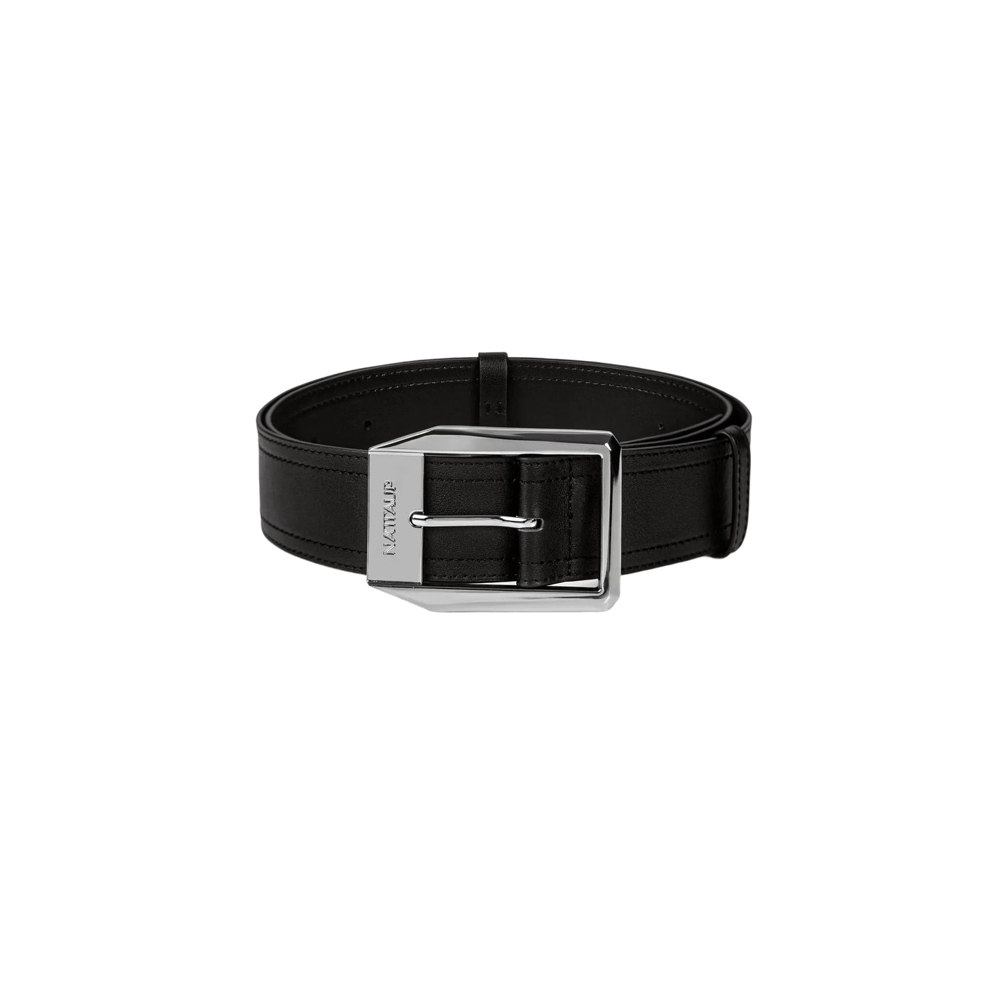 Lustrous Mesh Wrap Shoulder Accessory & Faux Leather Belt
