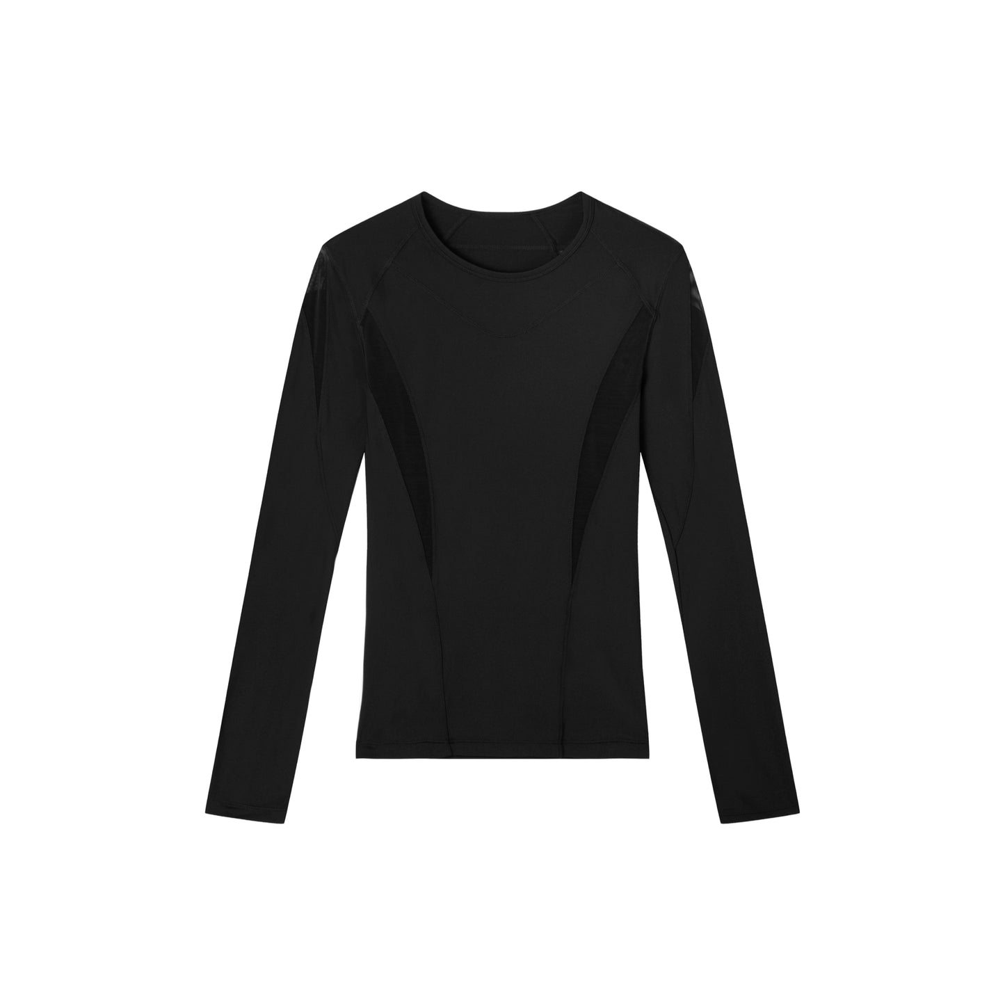 Buckle Brief & Dual-Band Joggers & Mesh Panel Sport Long Sleeve Black