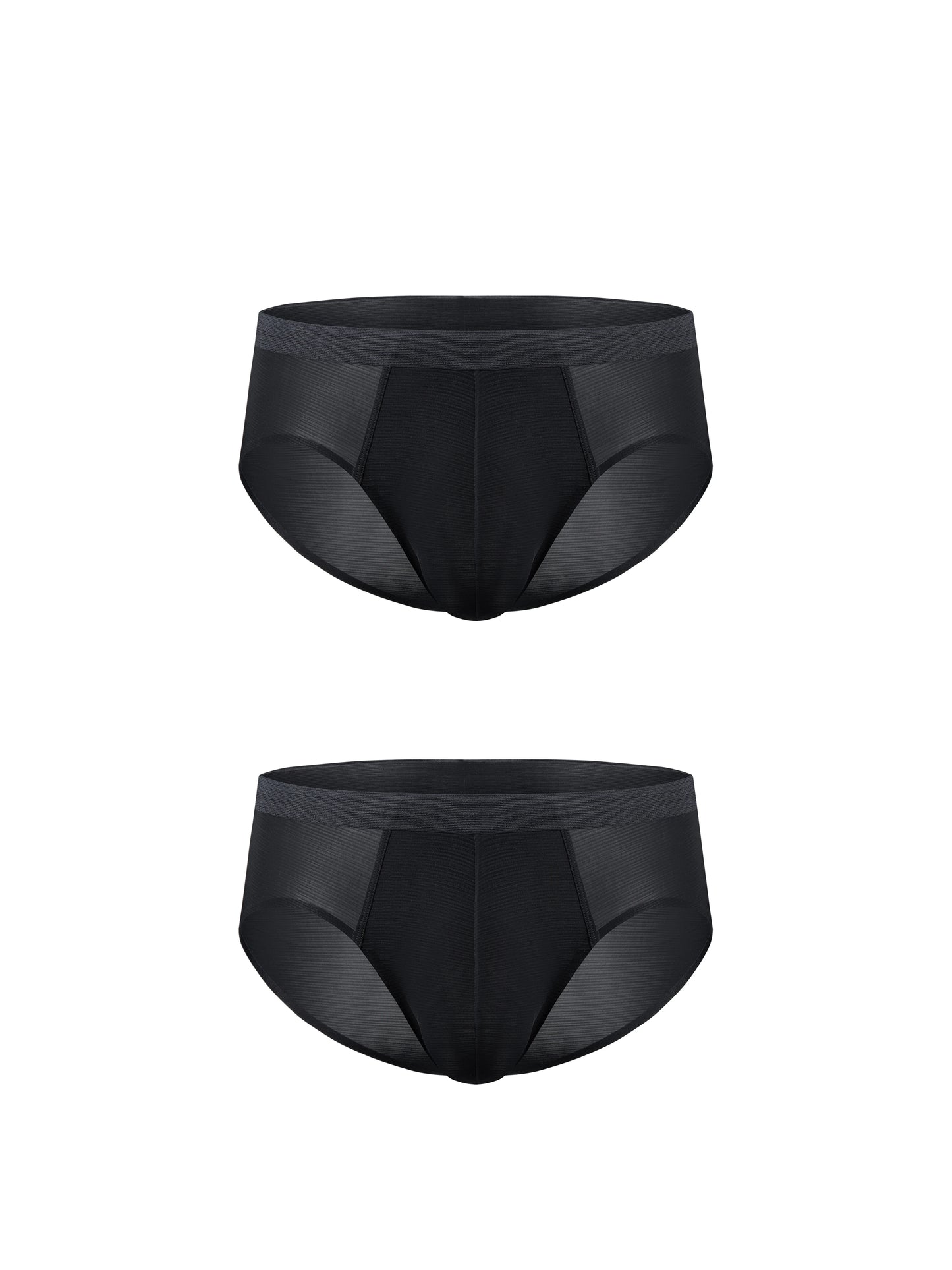 Satin-Striped Icy Silk Brief