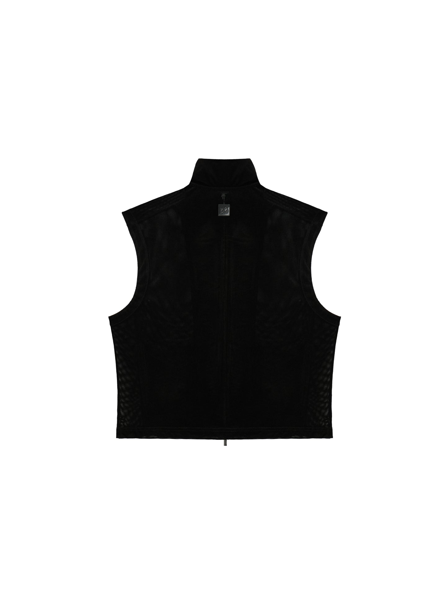 Sheer Velvet Mesh Zip Vest