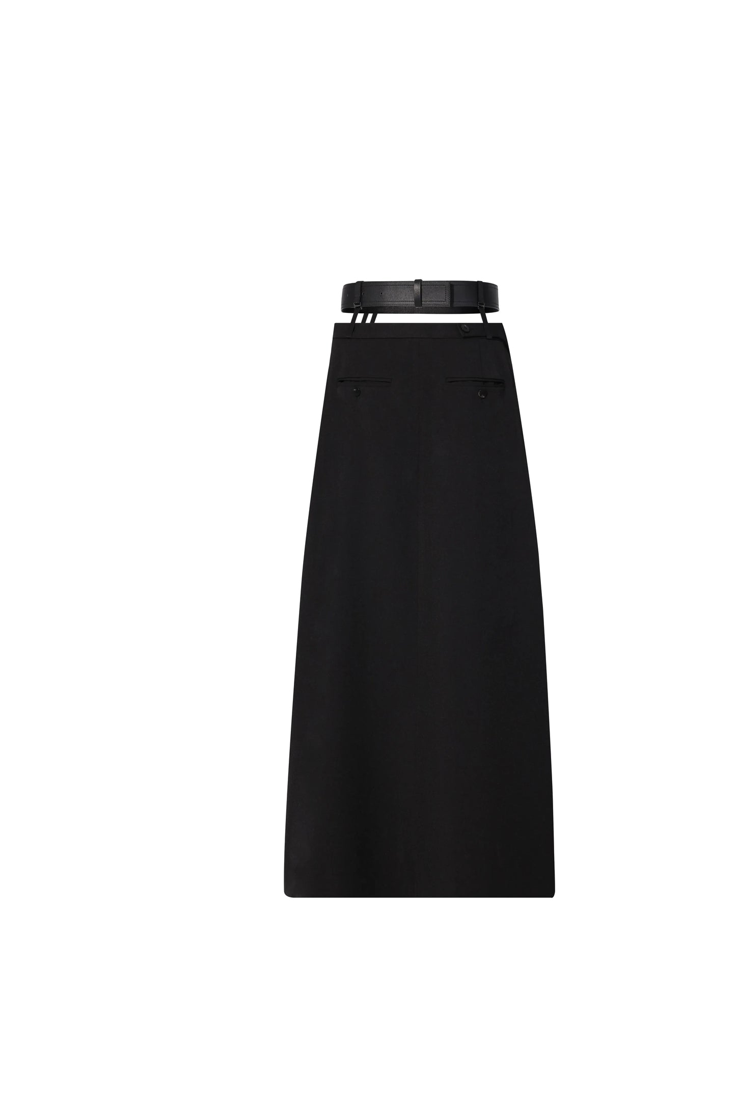 Slit Maxi Skirt & Belt