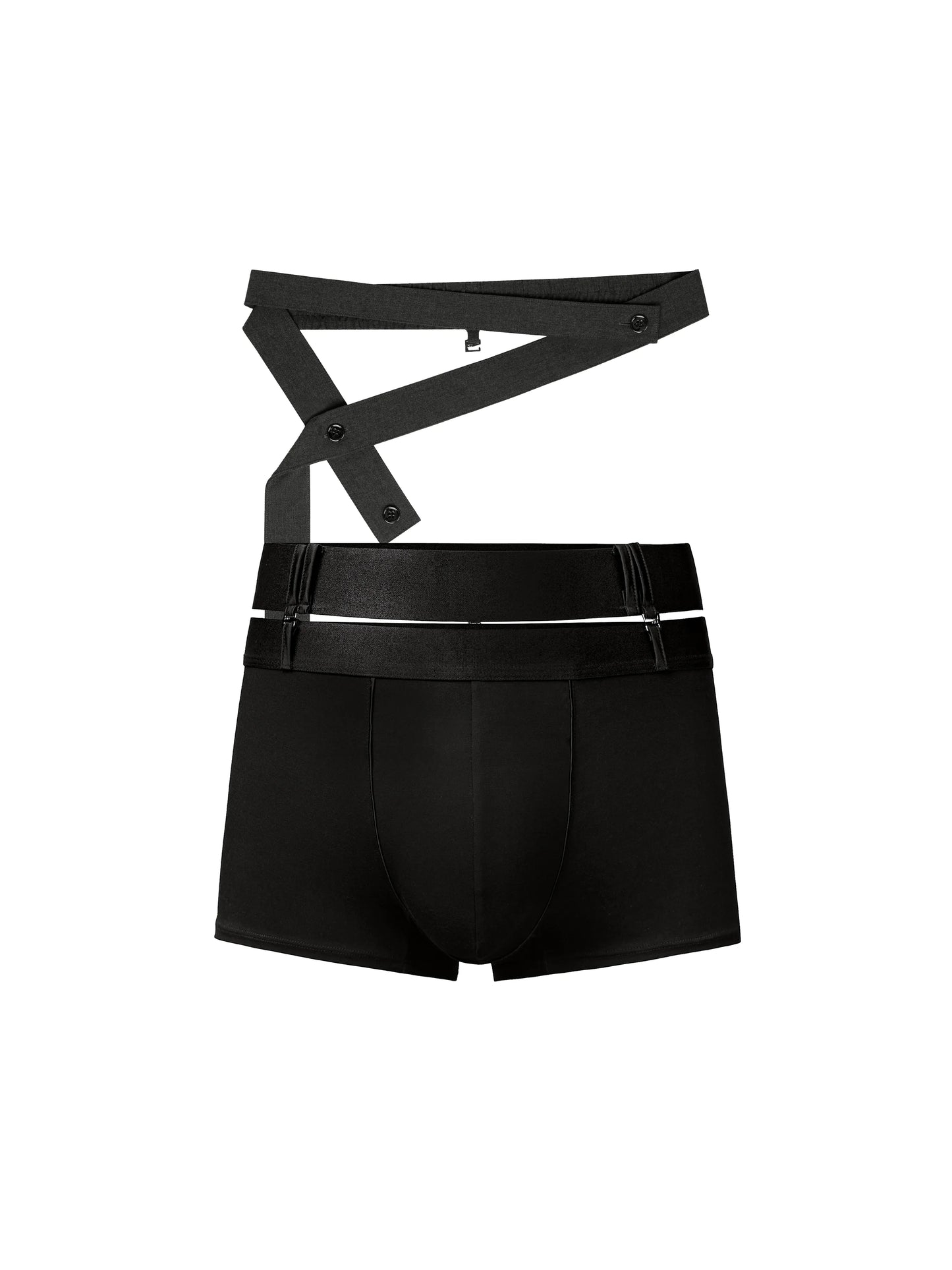 Bermuda Shorts & Long Sleeve Shirt & Full Band Trunk Suit Belt & Socks