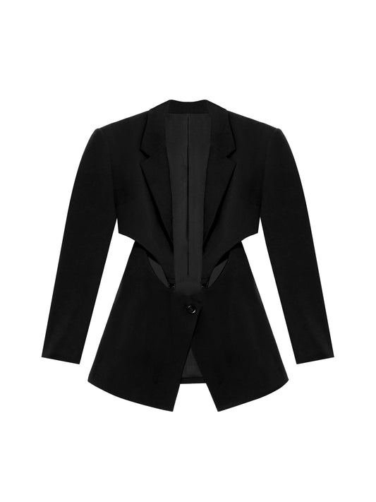 9-Hook Cutout Blazer