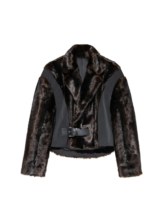Faux Fur Cropped Coat