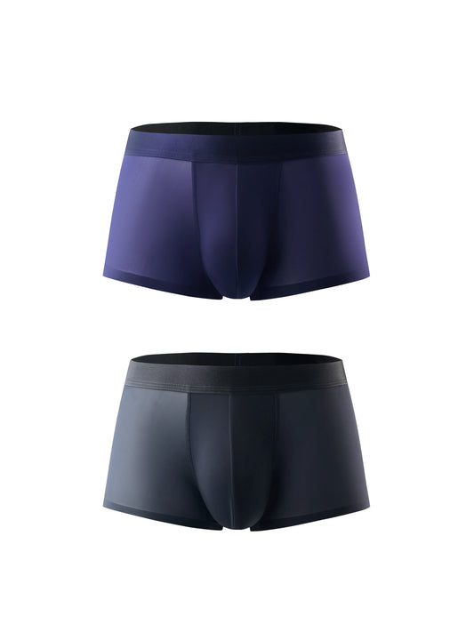 Ice Silk Low-Rise Trunk (Purple+Dusk Grey)
