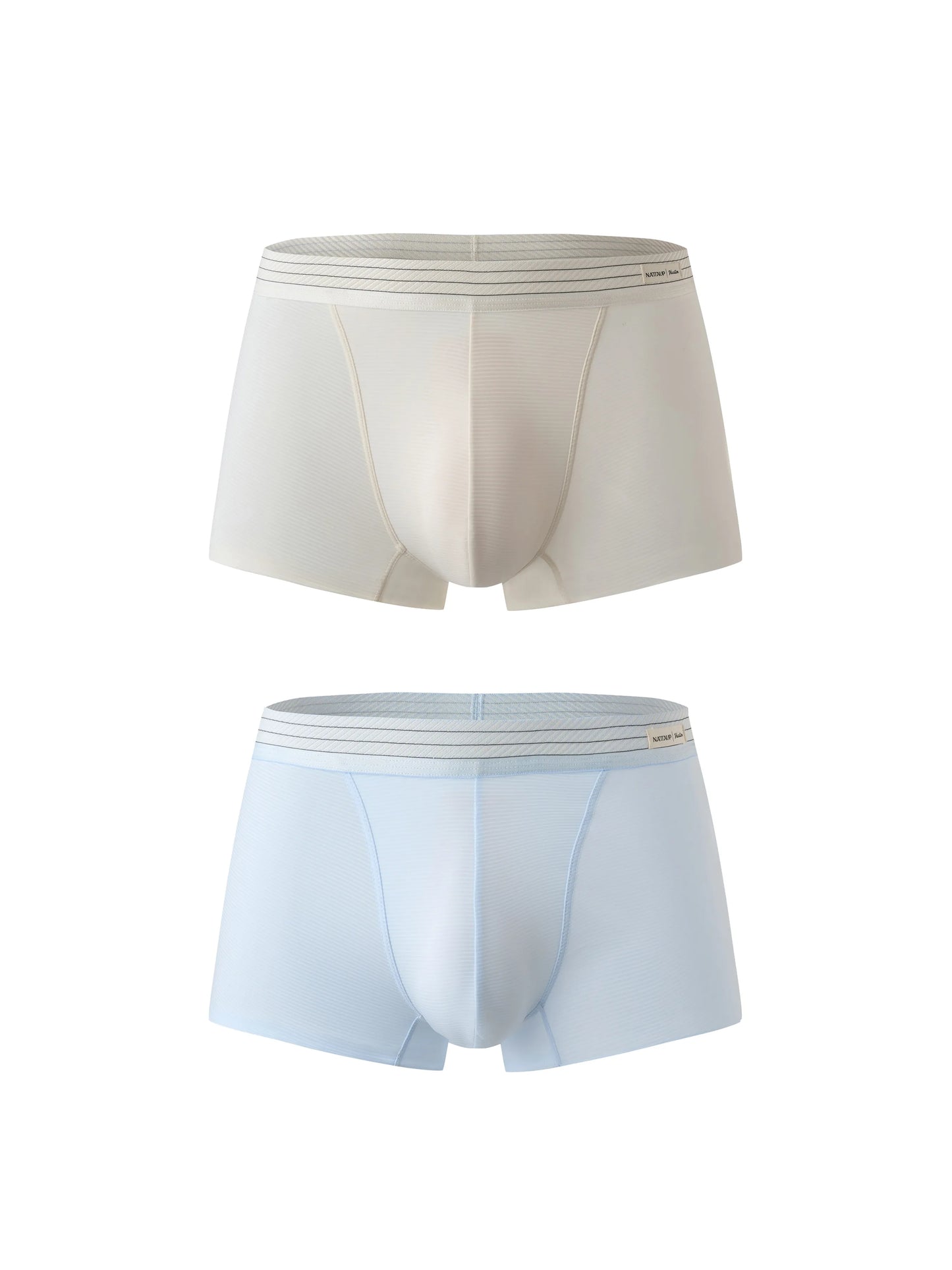 Striped Trunks*2 (Sand White+Shoal Blue)