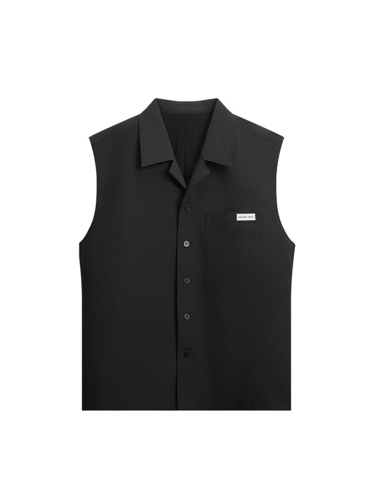 Cuban Collar Shirt Vest