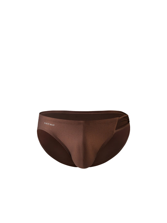 Side Drawstring Swim Brief (Golden Brown)