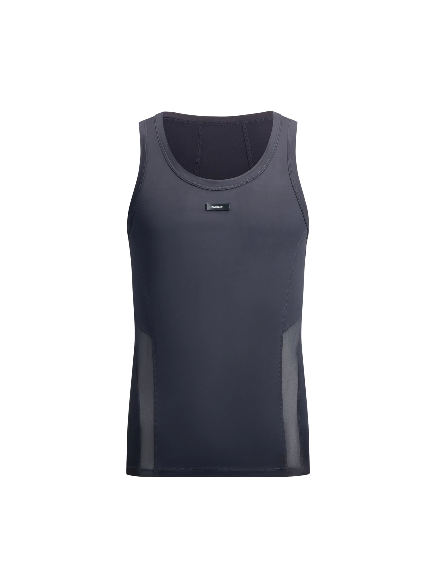 Mesh Panel Sport Long Sleeve Black & Dusk Grey