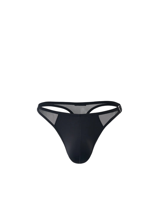 Satin Mesh Thong