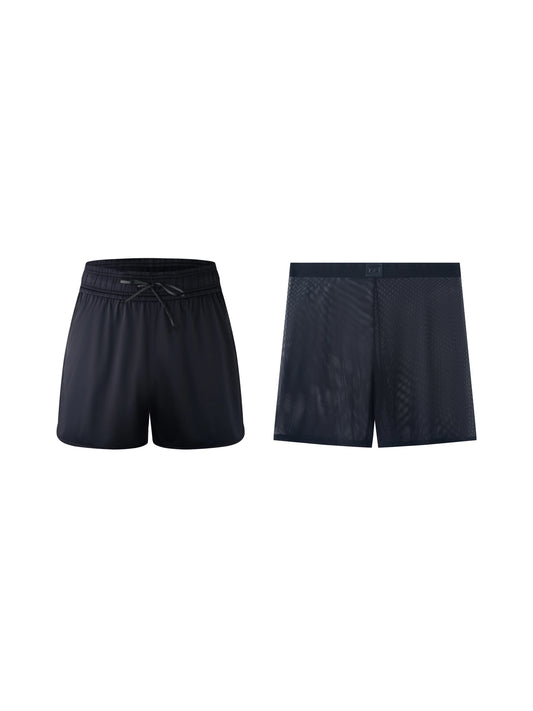 Satin Mesh Boxing Shorts & Mesh Shorts