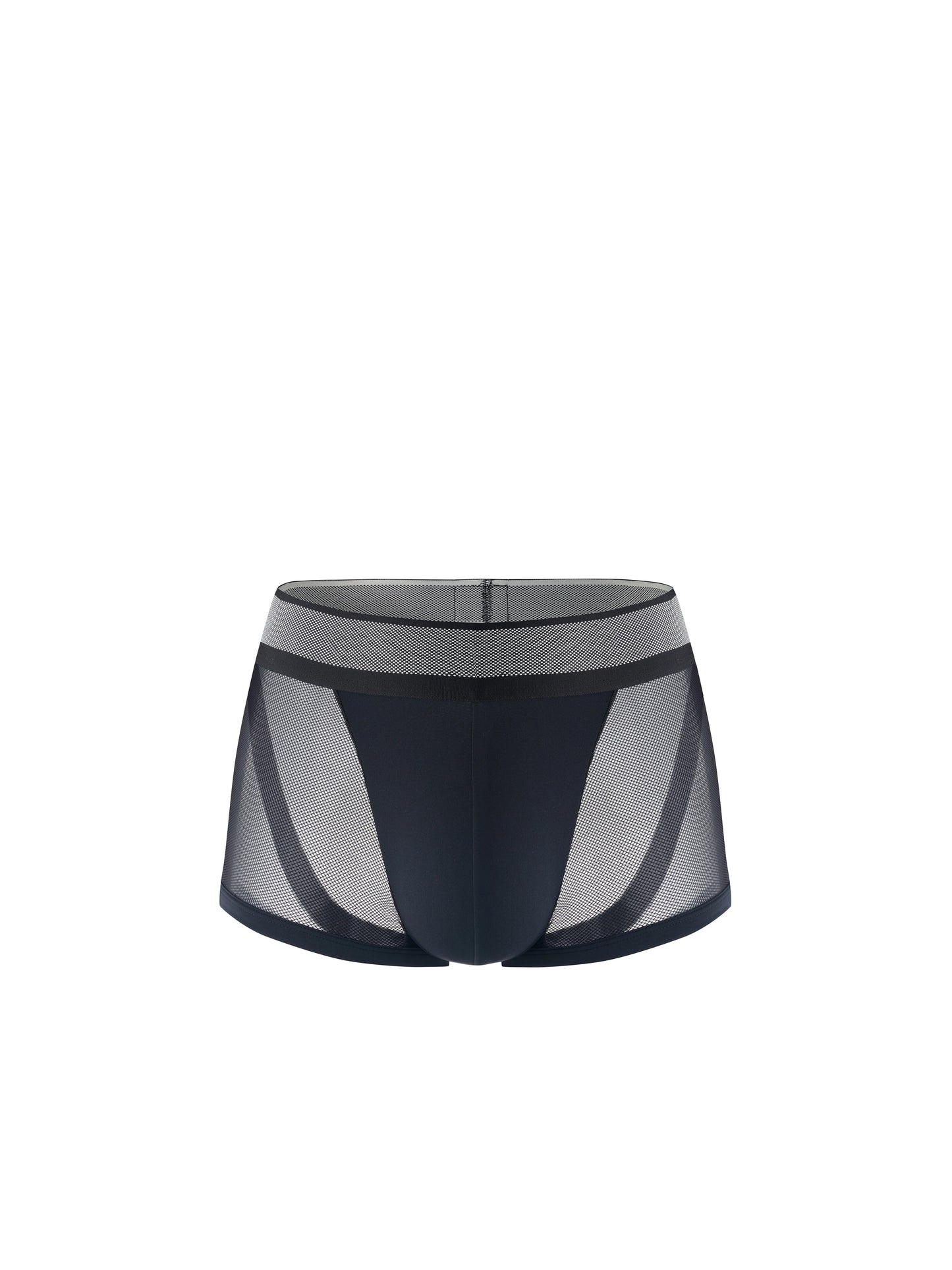 Mesh Patterned Wide Belt Trunk