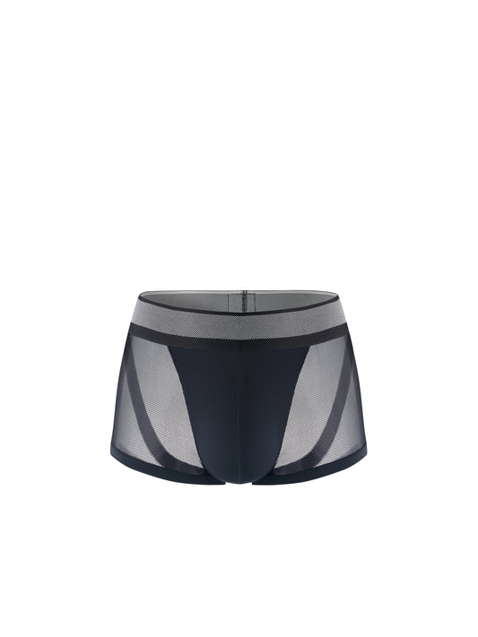 Mesh Patterned Wide Belt Trunk