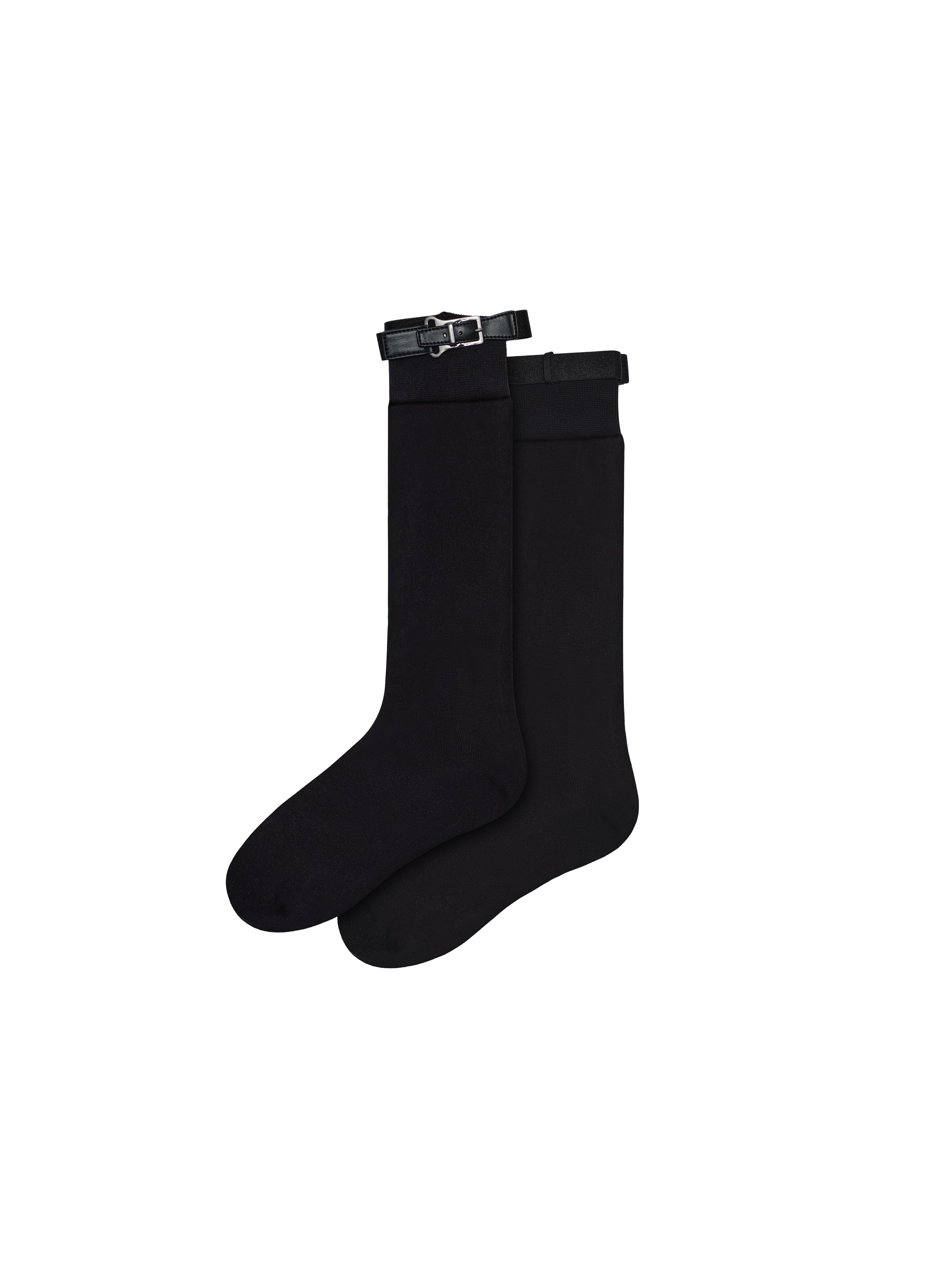 PU Buckle Socks