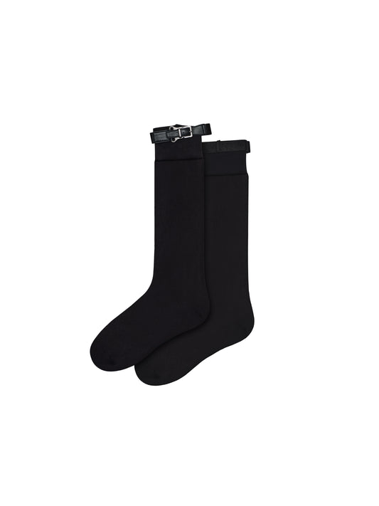 PU Buckle Socks
