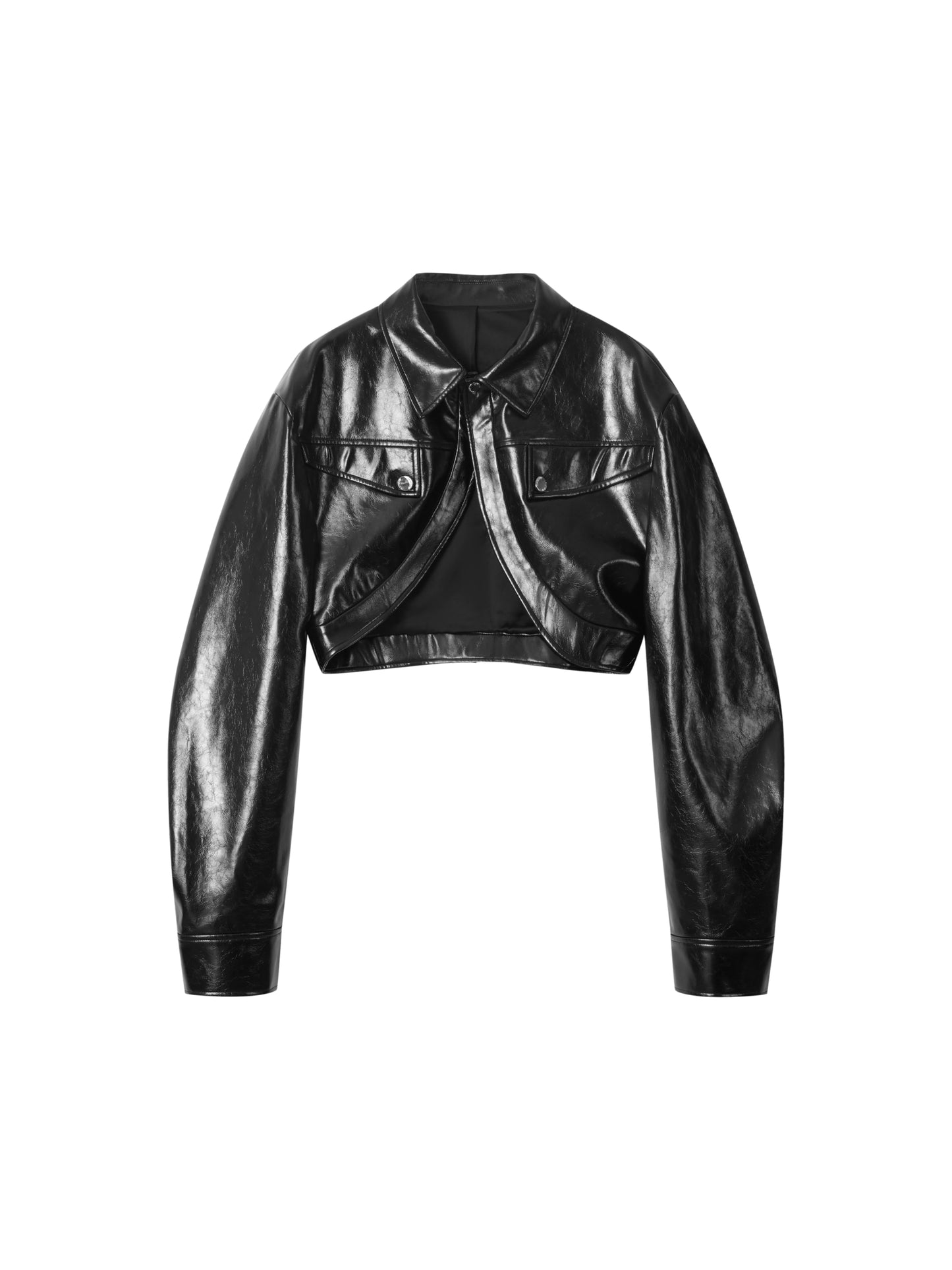 Short Glossy PU Jacket
