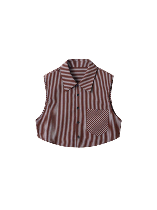 Striped Shirt Vest
