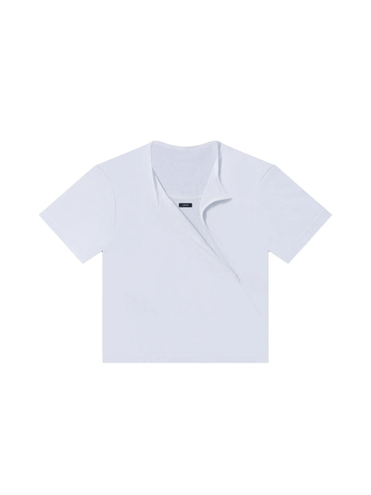 Side-Zip T-Shirt (White)