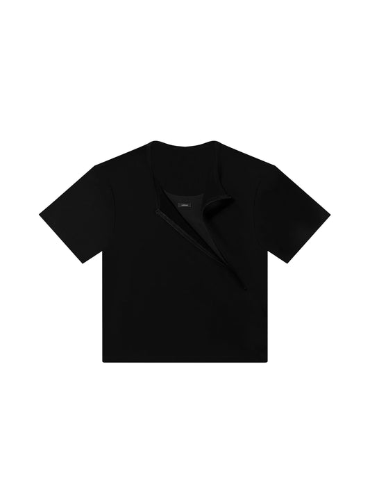 Side-Zip T-Shirt (Black)
