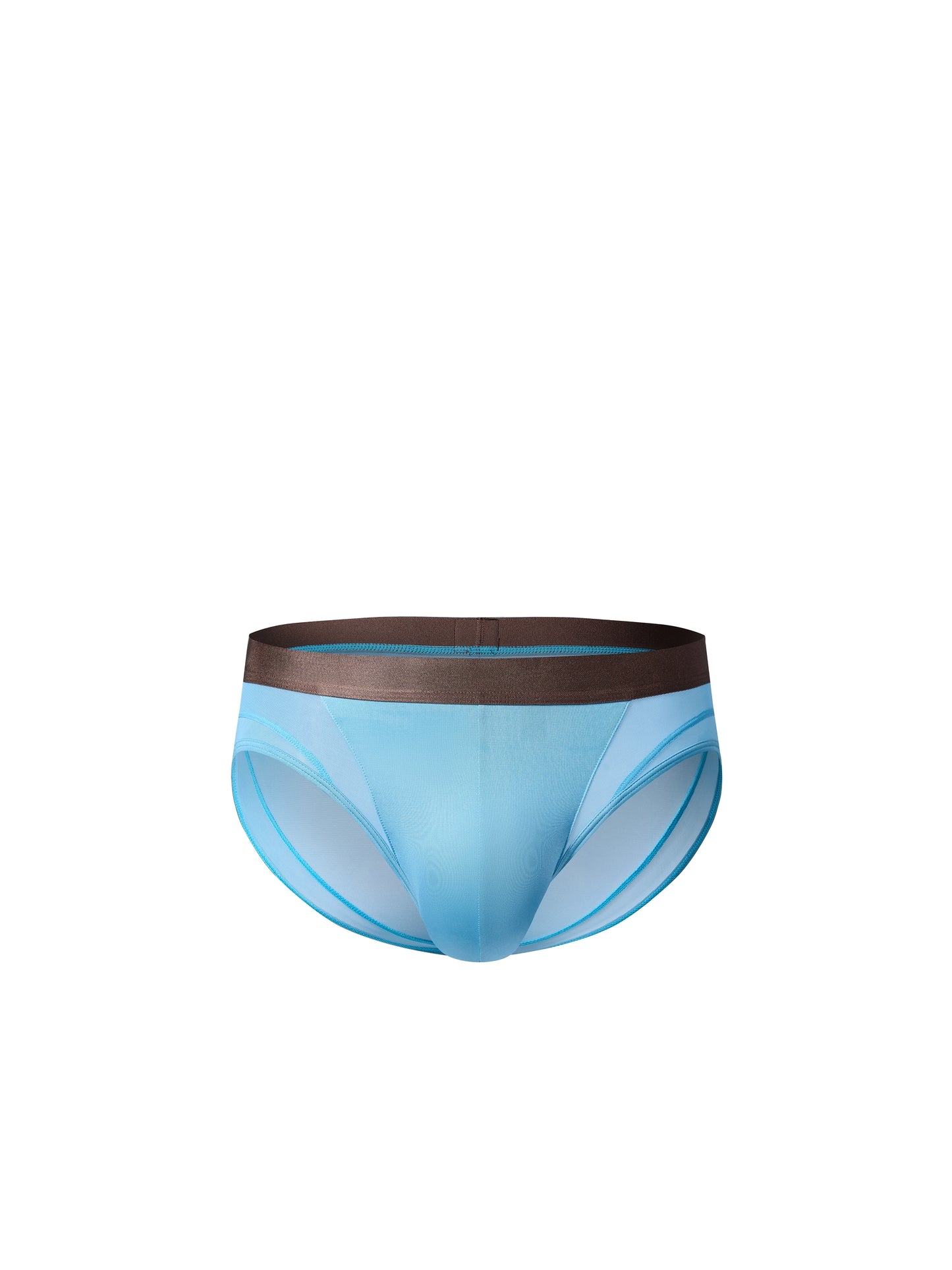 Mid Rise Satin Mesh Brief