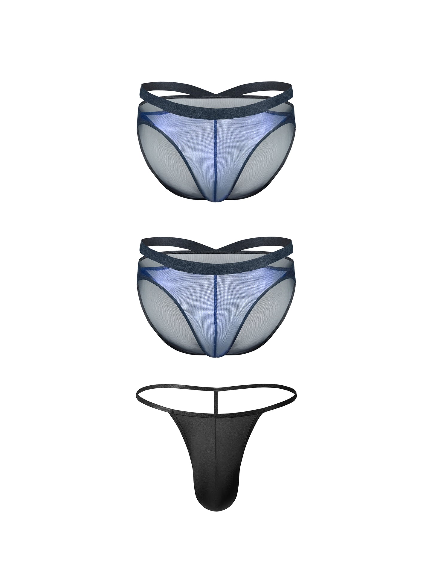 Dual-Lustre Structural Lift Side-Strap Briefs*2