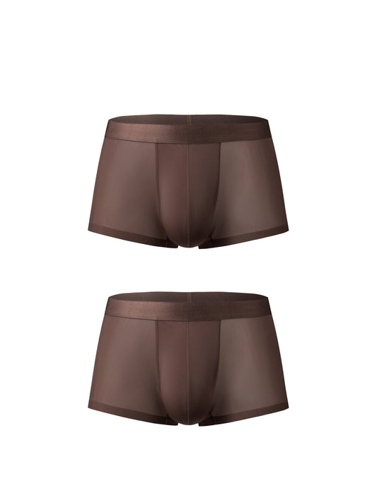 Upgraded Ice Silk Low-Rise Trunk (Moist Earth Brown*2)