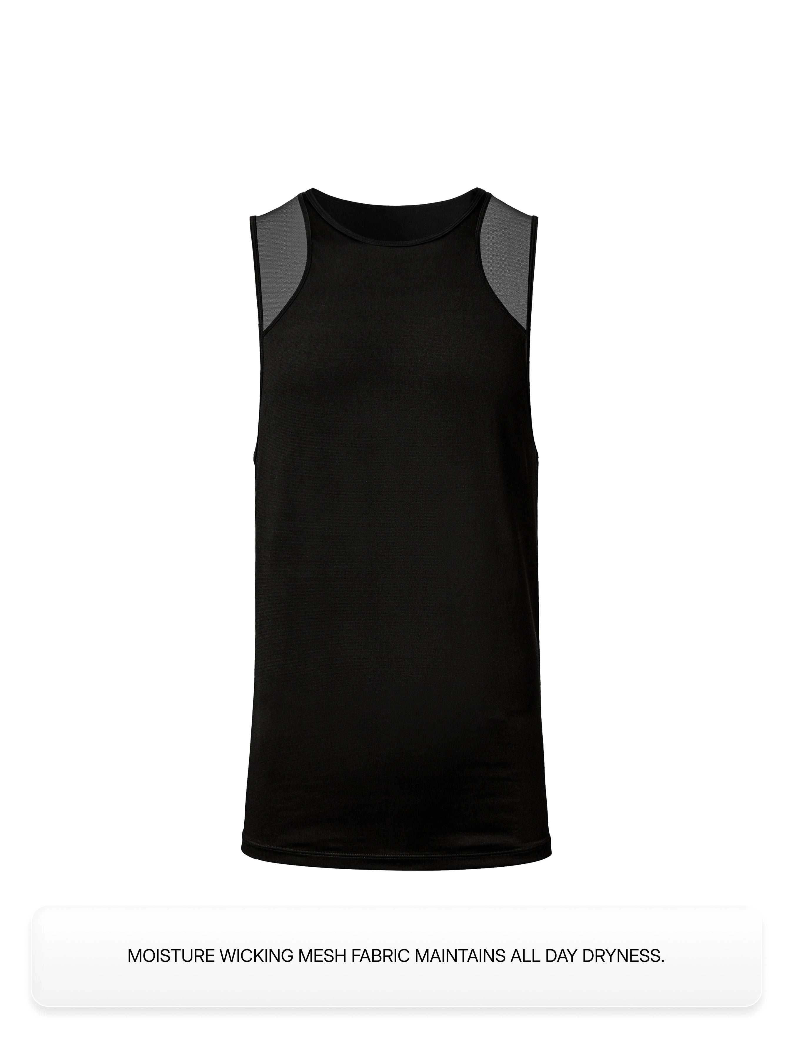 Mesh Sports Vest (Black)