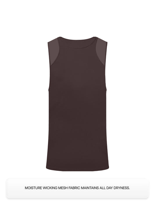 Mesh Sports Vest (Dark Brown)