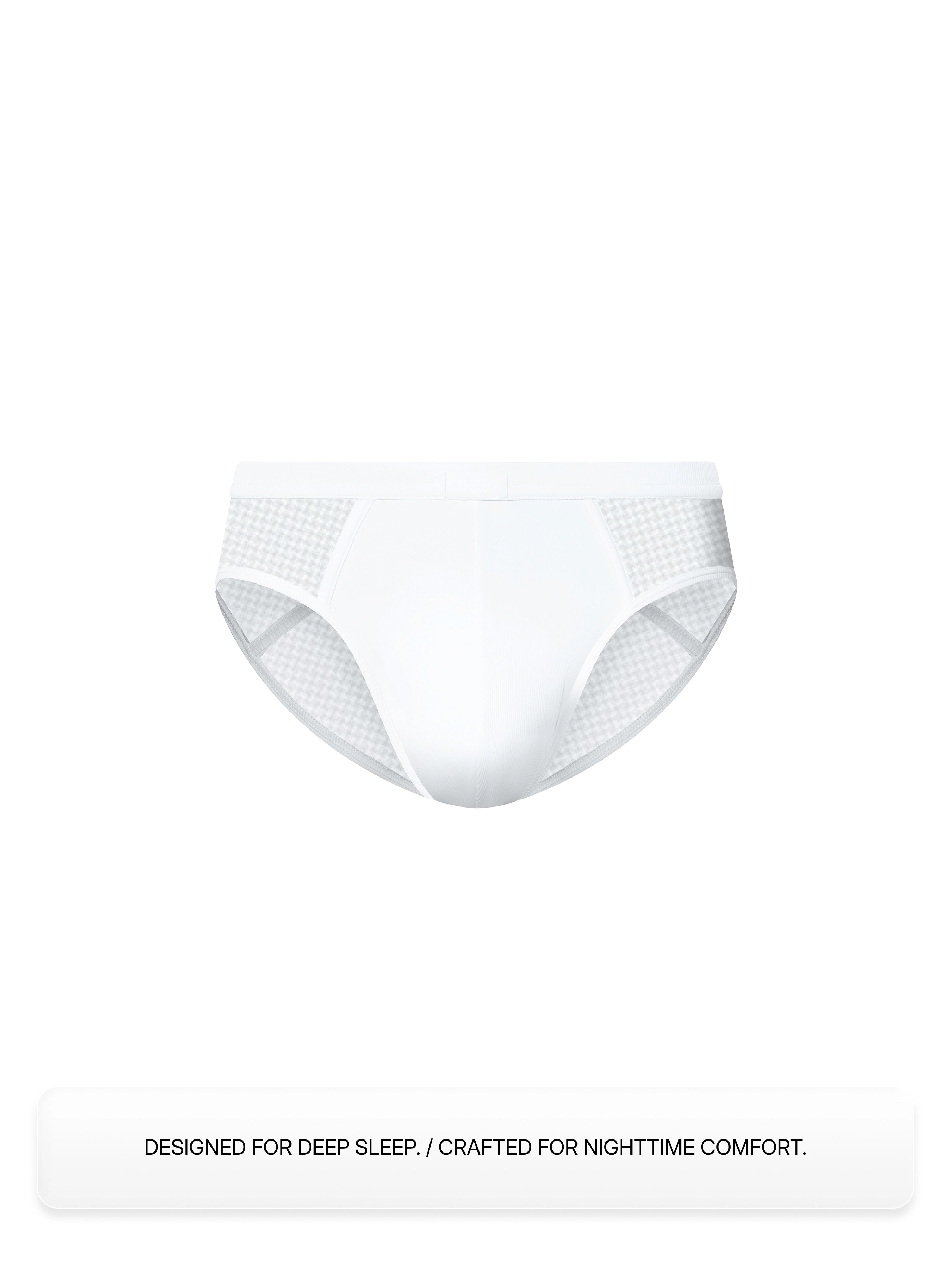 Sleep Mesh-Panel Brief (White)