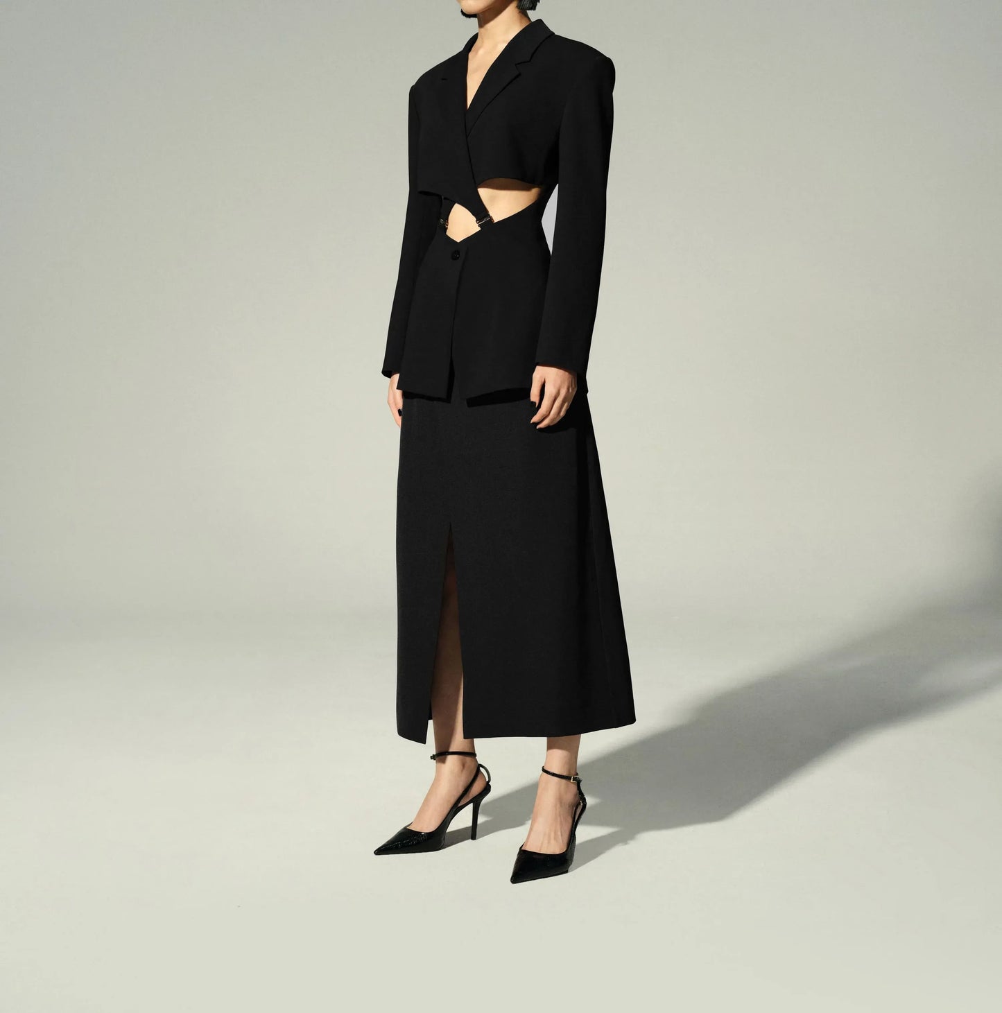 9-Hook Cutout Blazer