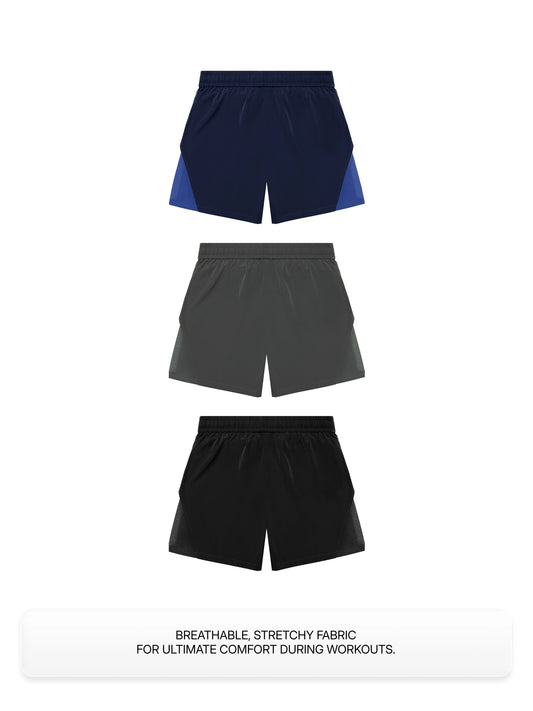 3-Color Sports Shorts Bundle