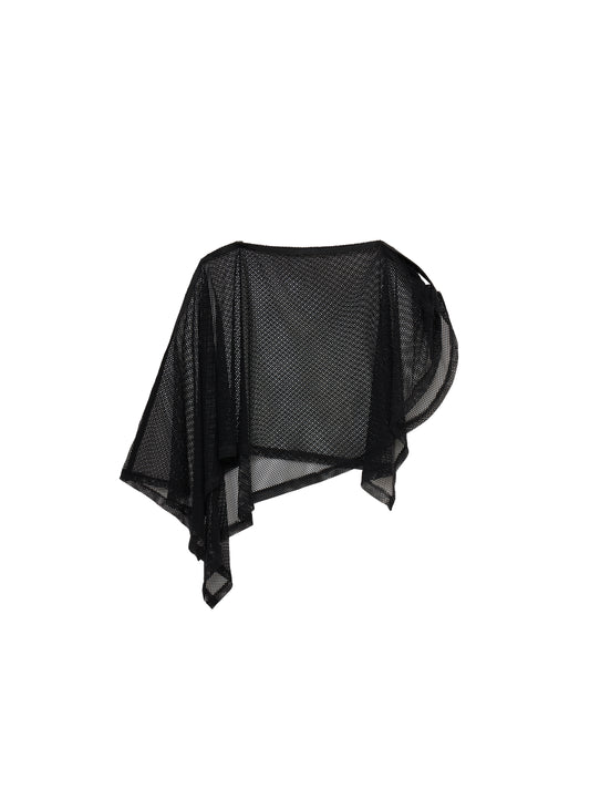 Asymmetrical Large Mesh Shawl