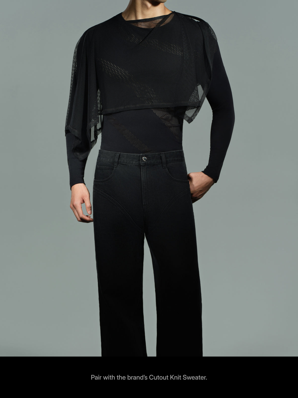 Asymmetrical Large Mesh Shawl