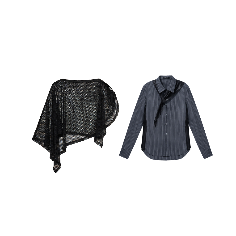 Asymmetrical Large Mesh Shawl