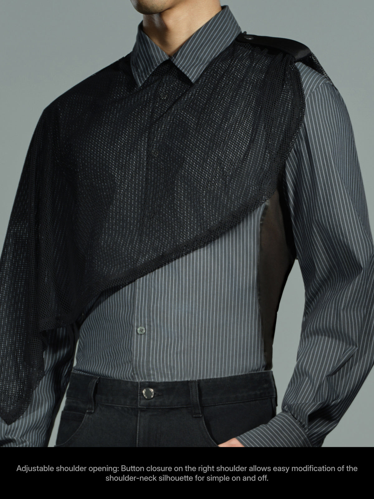 Asymmetrical Large Mesh Shawl