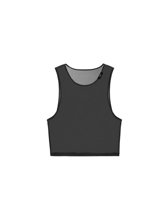 Black Short Mesh Vest
