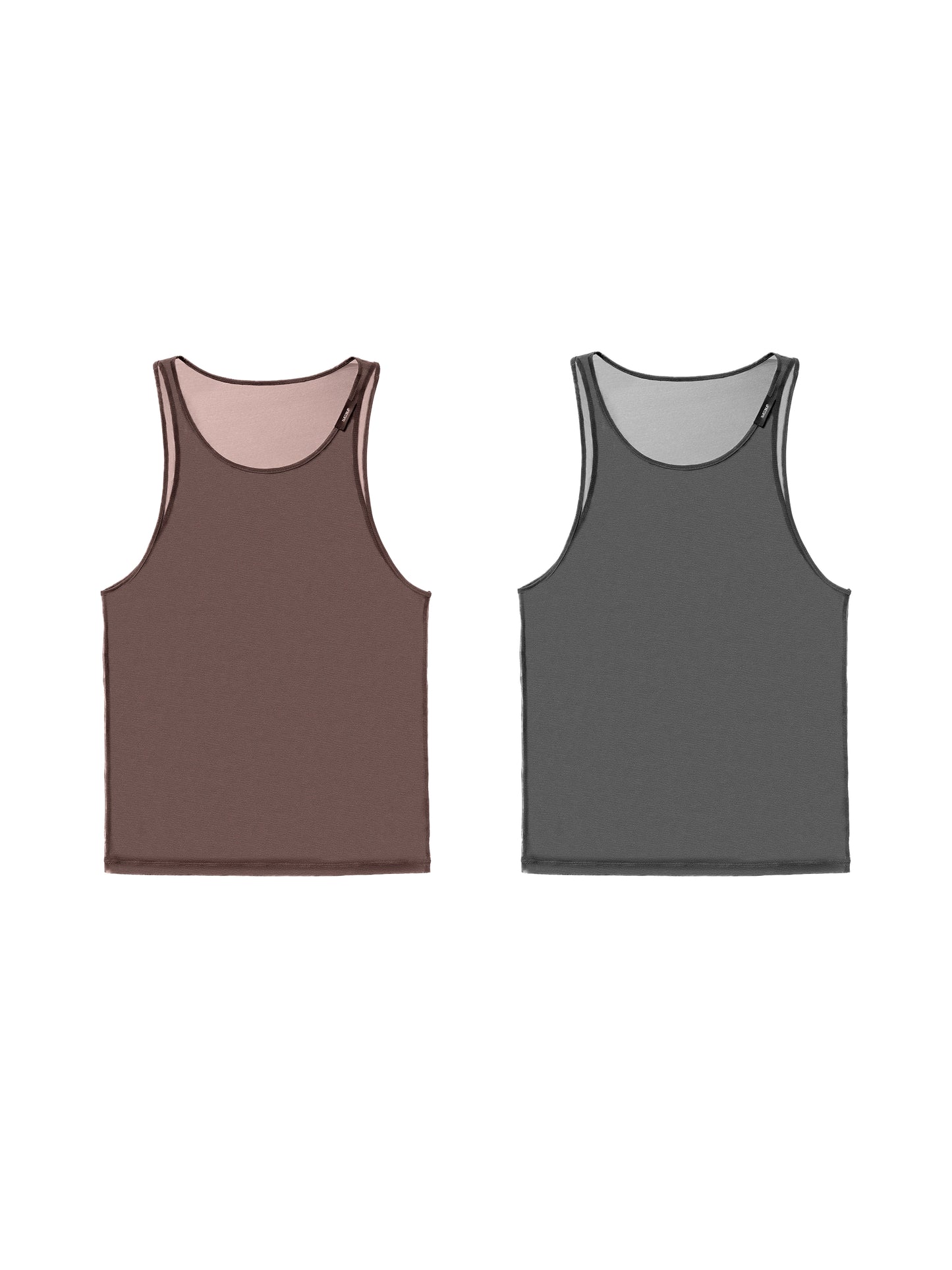 Brown & Black Mesh Vest