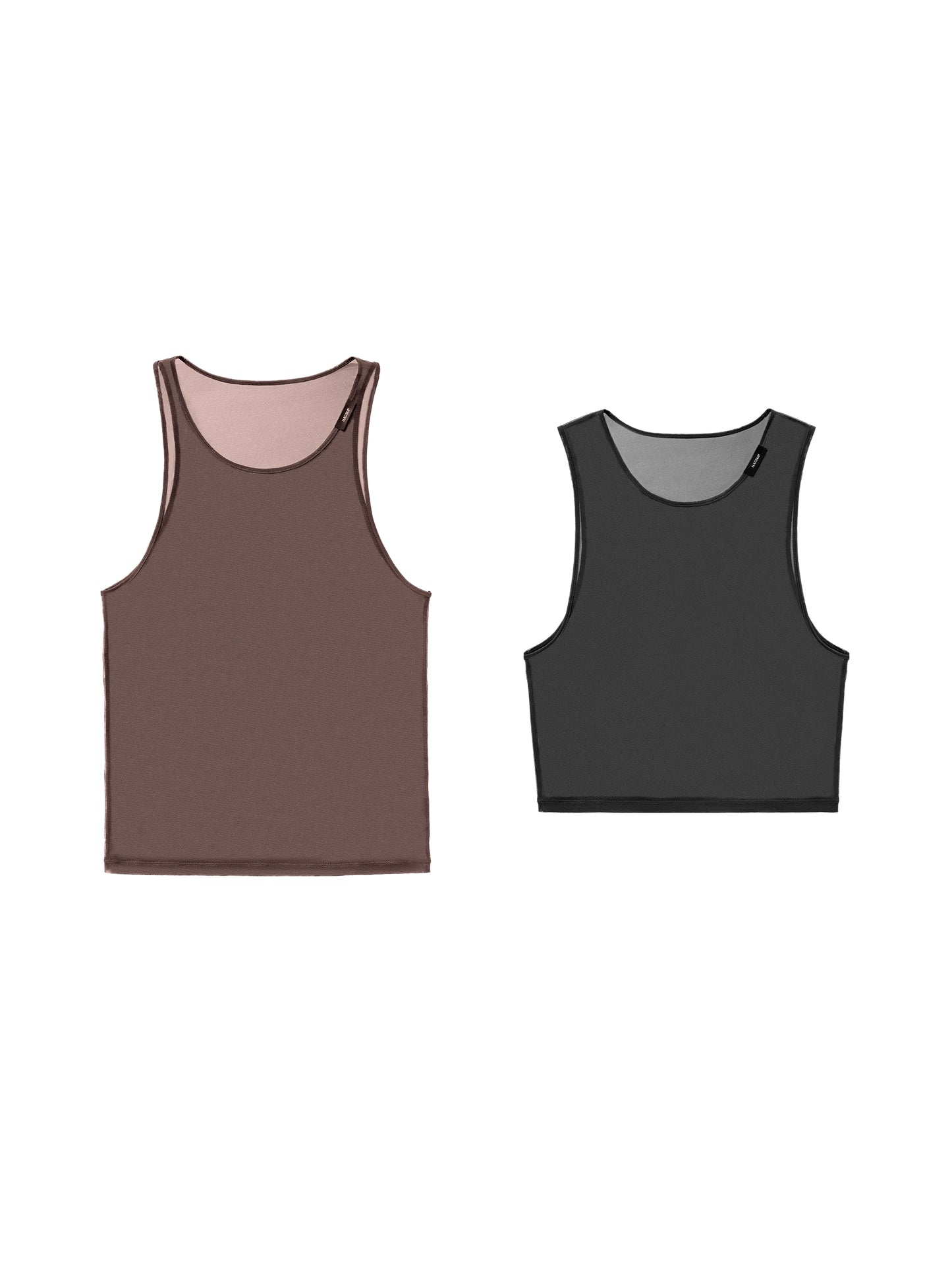 Brown & Black Mesh Vest