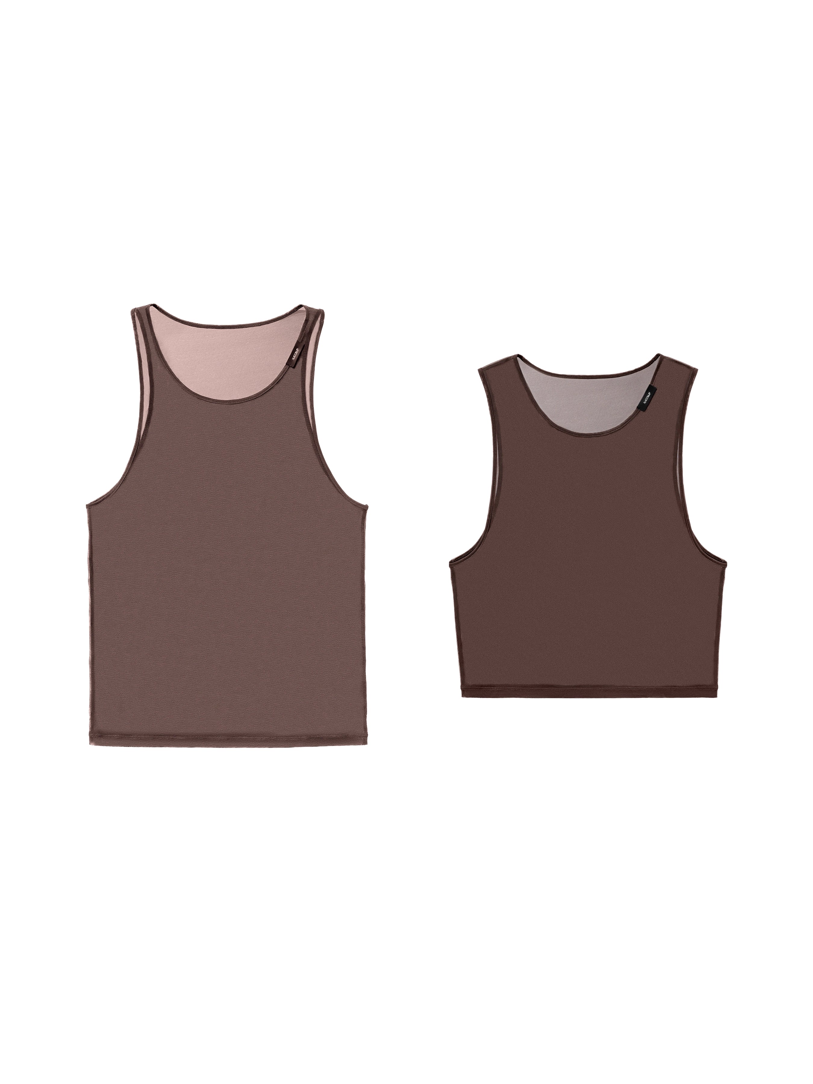 Brown & Black Mesh Vest