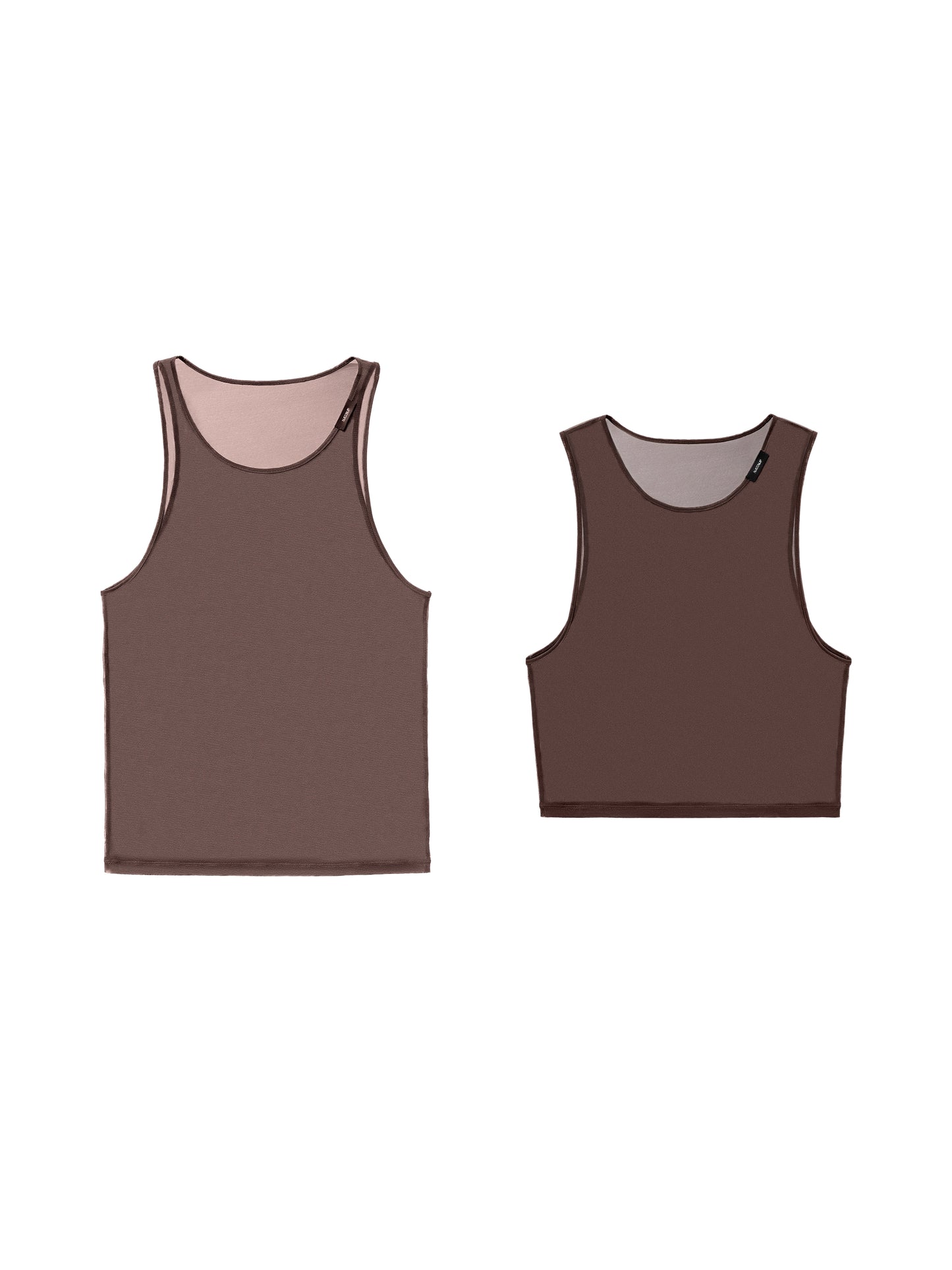 Brown & Black Mesh Vest