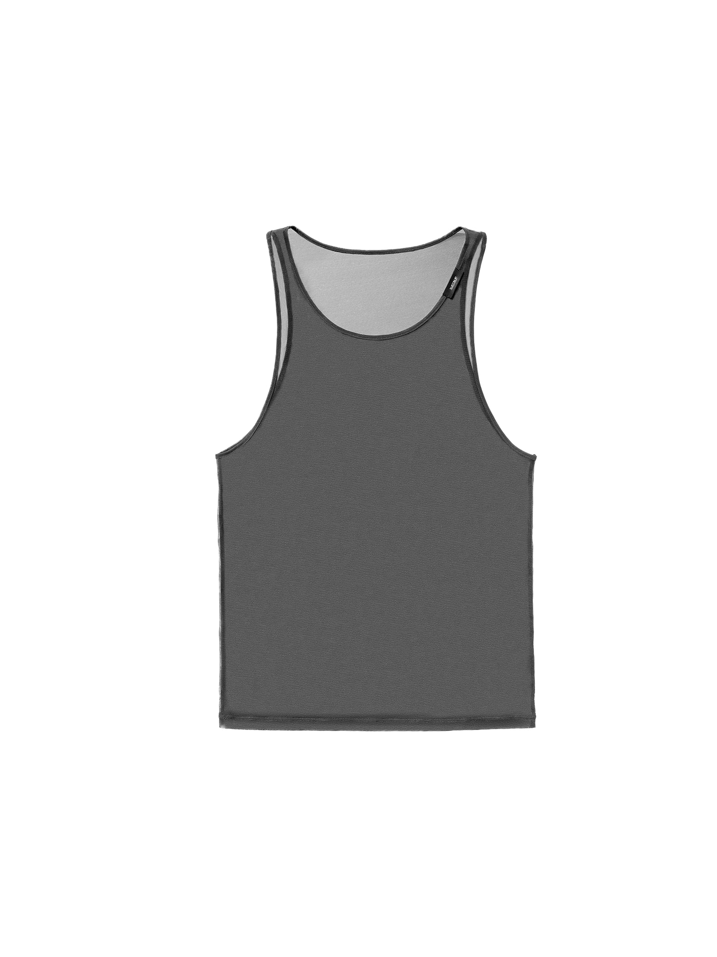 Black Long Mesh Vest