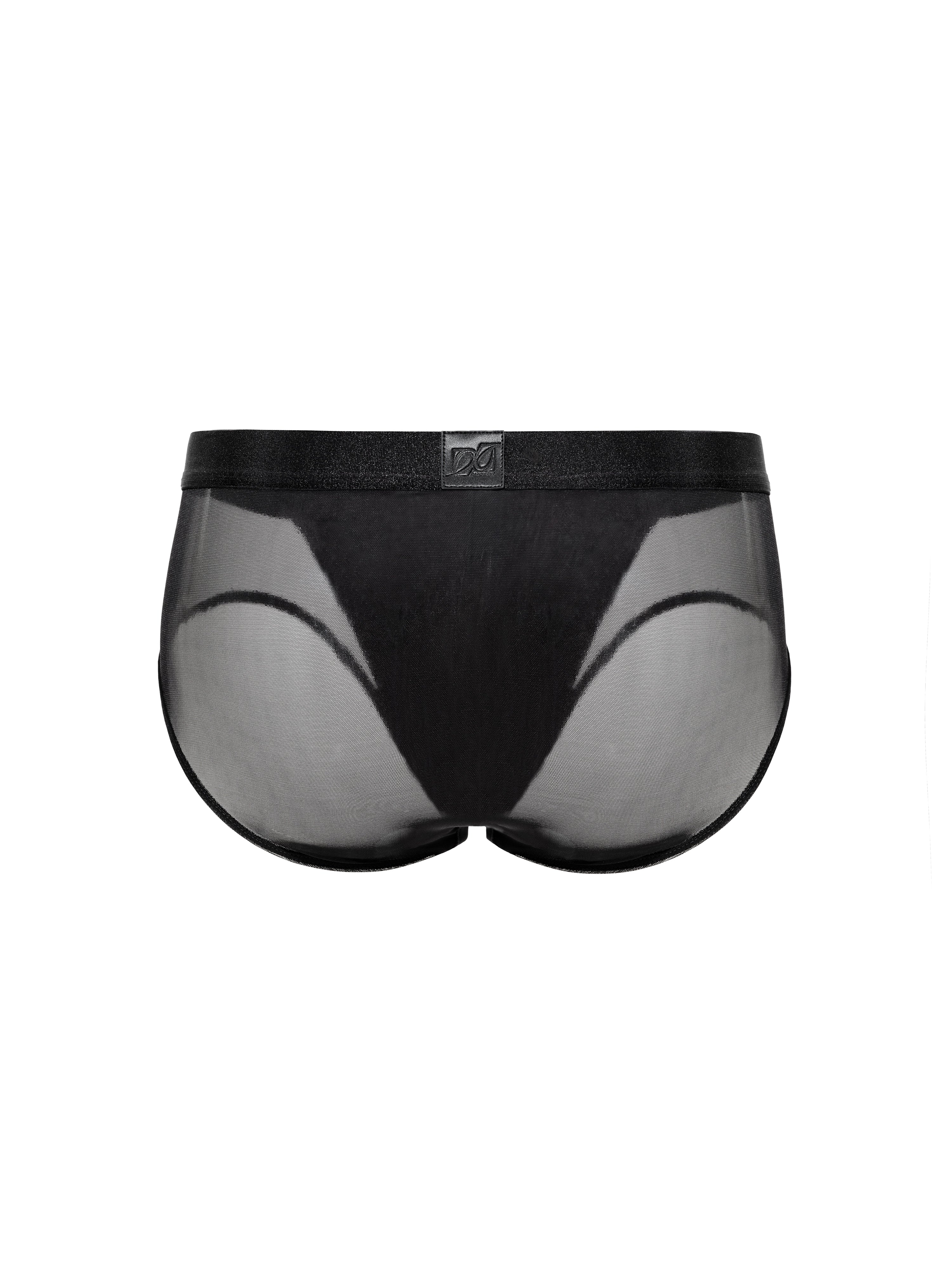 Brown Black Mesh Brief Gift Bag