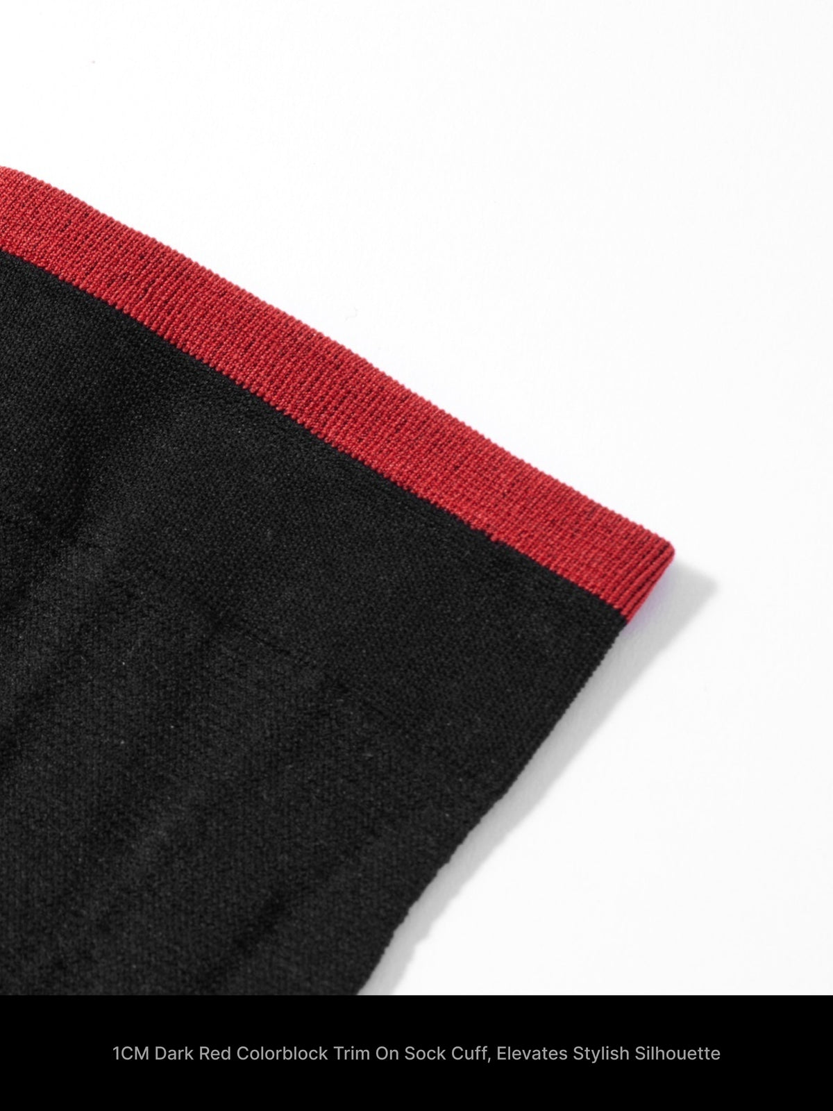 Black-Red Colorblock Over-calf Socks