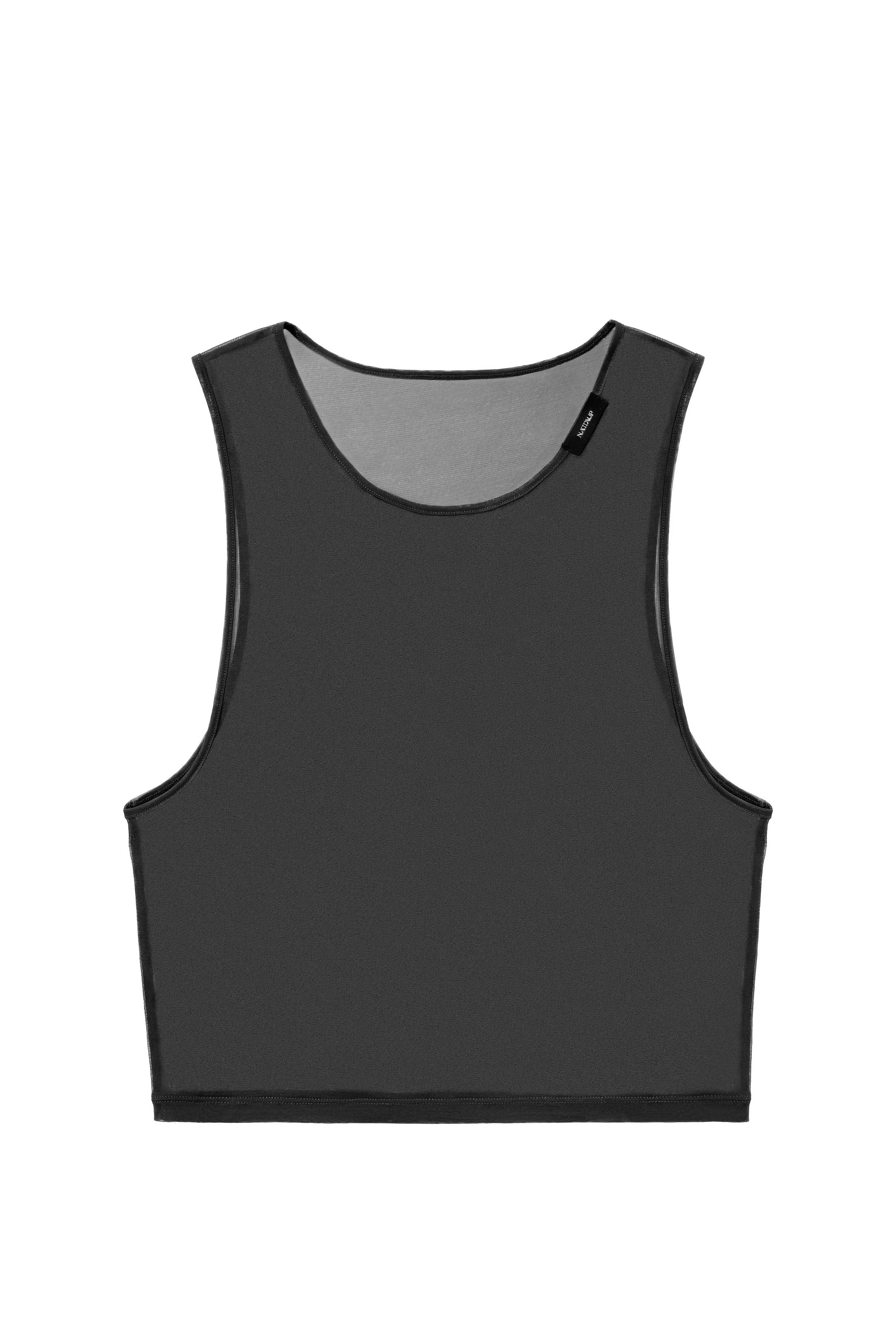 Black Short Mesh Vest