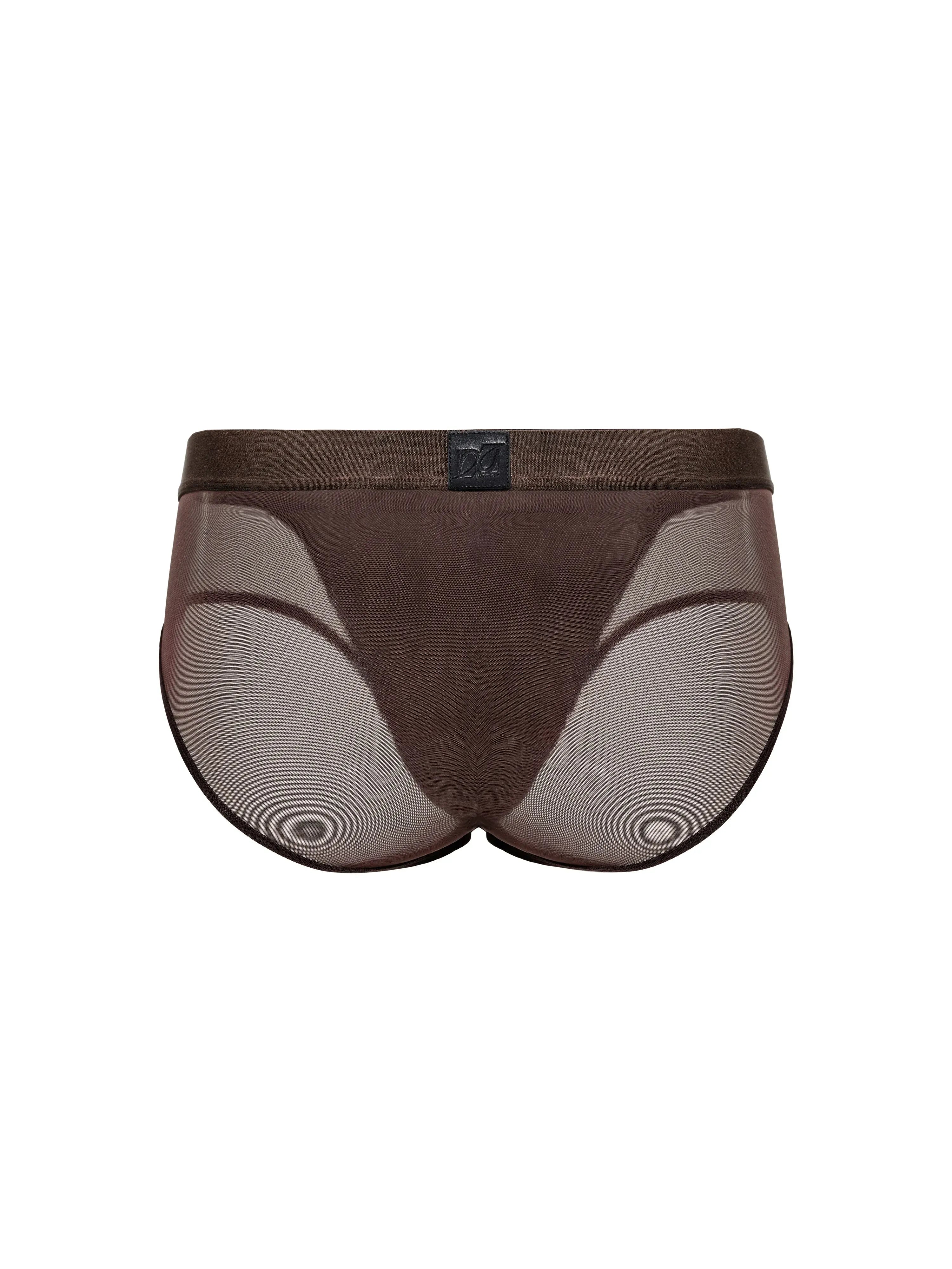 Brown Black Mesh Brief Gift Bag